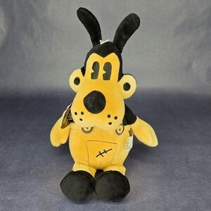 Yellow & Black Cartoon Dog Plush
